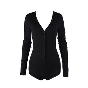 Ribbed Sleep Romper EUC Size M